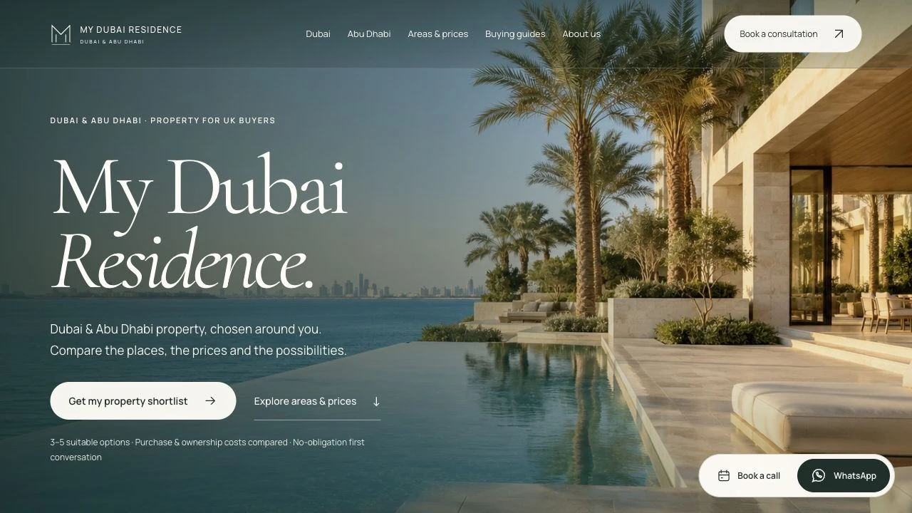 My Dubai Residence website preview